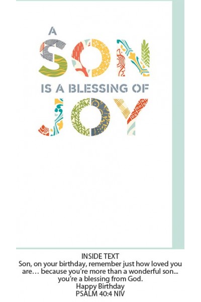 Card Birthday Son