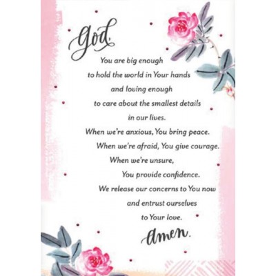 Card Praying For You - Give All Your Worries