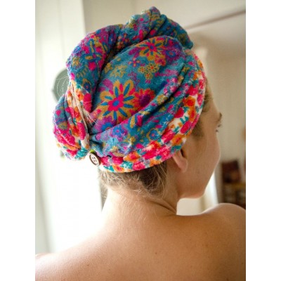 Hair Towel Wrap Bright Floral