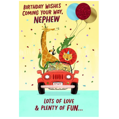 Card Birthday Relative Nephew juv