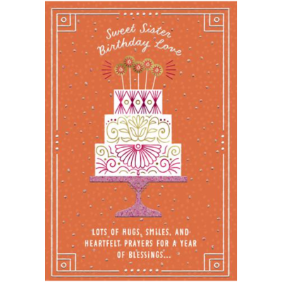 Card Birthday Relative Sister