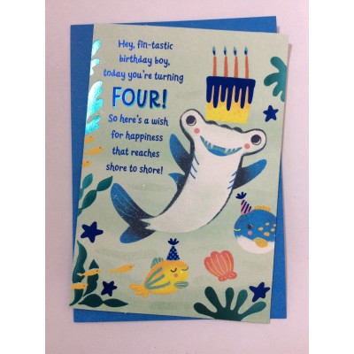 Card Birthday Child 4th Boy