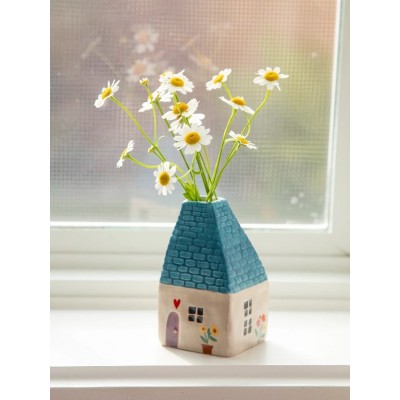 Cottage Bud Vase Dark Turq Cottage