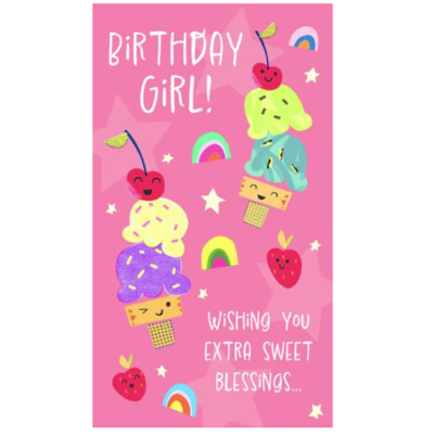Card Birthday Child Girl
