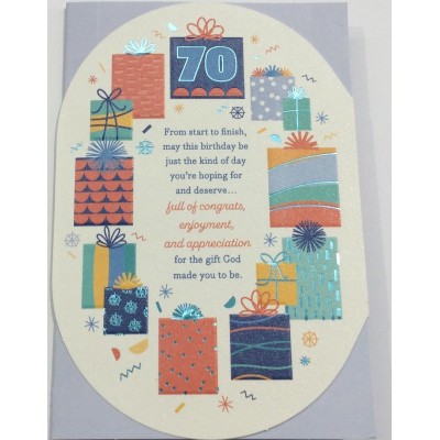 Card Birthday Adult 70th