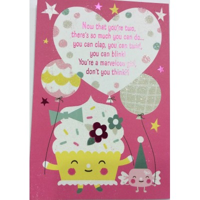 Card Birthday Child 2nd Girl