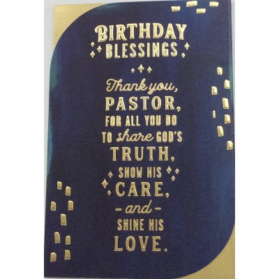 Card Birthday Clergy Pastor