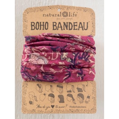 Boho Bandeau Mauve Tossed India Vin