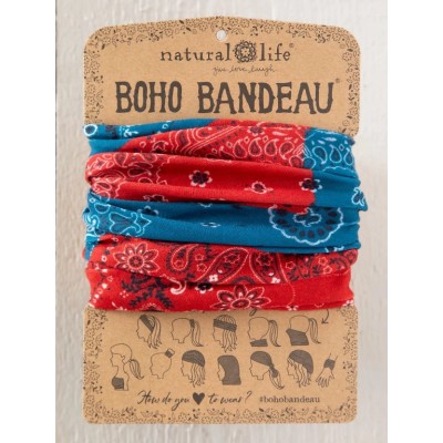 Boho Bandeau Red Bandana Patchwork