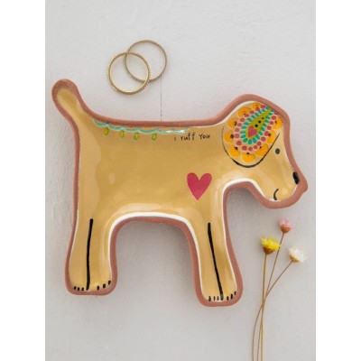 Terracotta Trinket Dish Dog