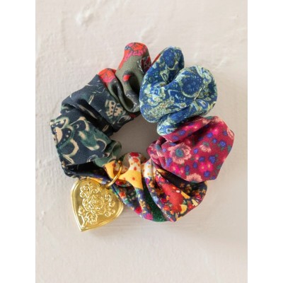 Locket Scrunchie Bright Patchwork