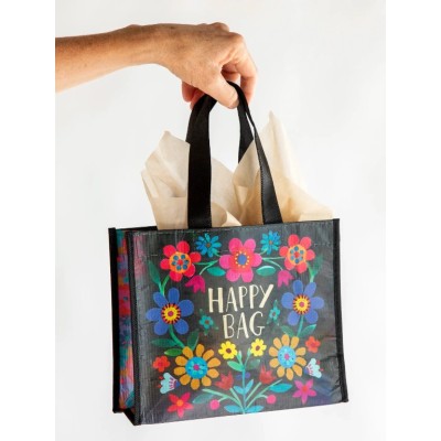 Happy Bag Medium Black Floral Happy Bag