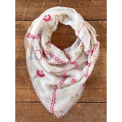 Boho Bandana Scarf Harlem Cross Ivory