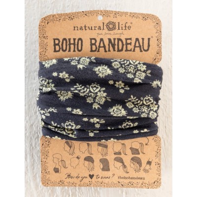 Boho Bandeau Folk Cluster Medallions Black