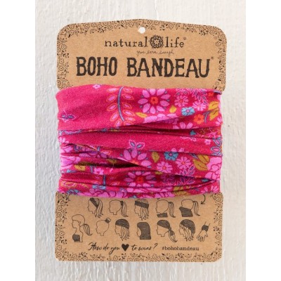 Boho Bandeau Merlot Floral Bandana