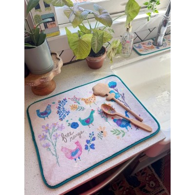 Reversible Drying Mat Free Range Chicken
