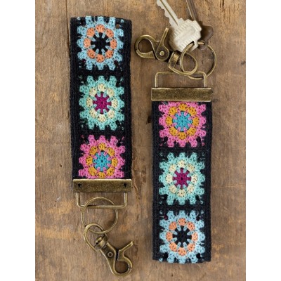 Key Fob Crochet Black