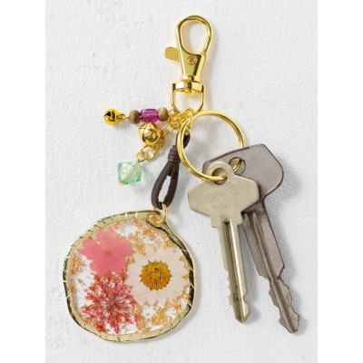 Pressed Flower Bag Charm & Keychain