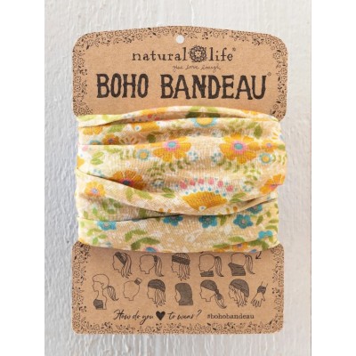 Boho Bandeau Mandela Motif Taupe