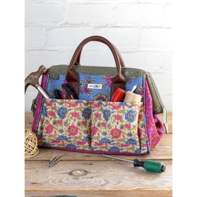 Zip Up Utility Tote Mix Print