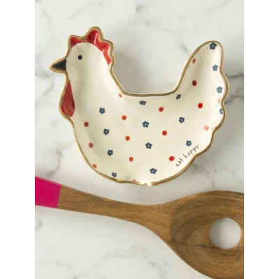 Spoon Rest Eat Happy Chicken