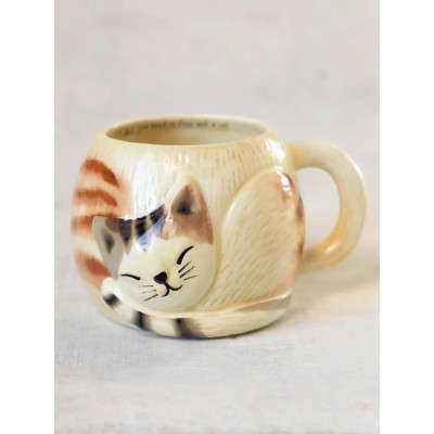 Folk Art Mug All U Need Is Love Cat