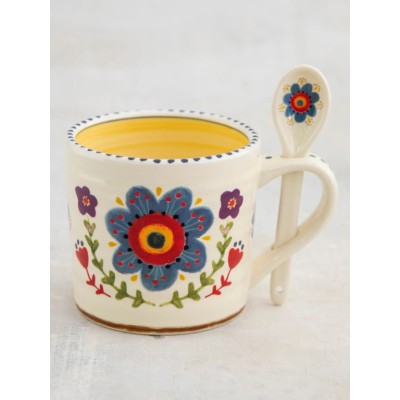 Hazel Mug & Spoon Set Thankful Grat