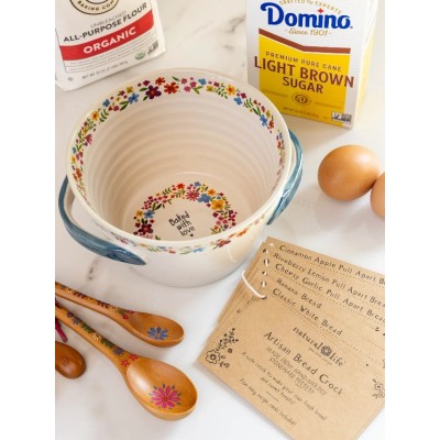 Artisan Bread Crock Cream Baked With