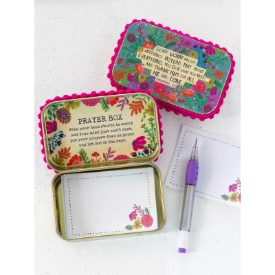 Prayer Box Teal Don't Worry