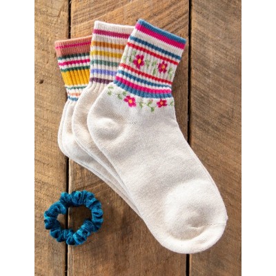 Retro Crew Socks Rainbow S/3
