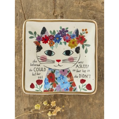 Artsy Trinket Dish Cat Lap