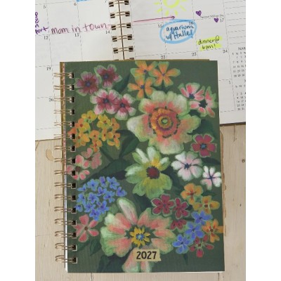 12 Month Planner Green Floral