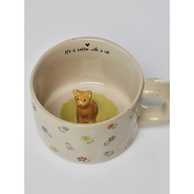 Peekaboo Mug Orange Cat