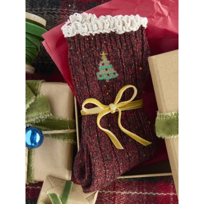 Little Things Embr Sock Xmas Tree