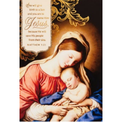Boxed Card Christmas Mary and Child