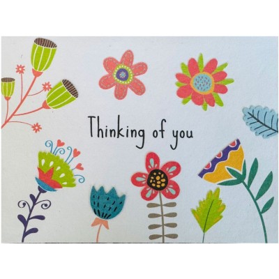 Card Fair Trade Thinking of You Thoughful Flowers