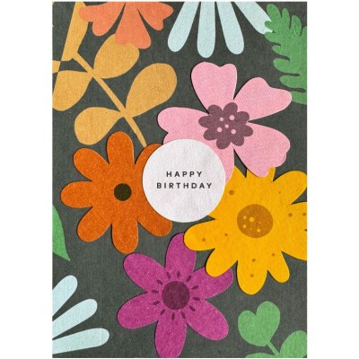Card Fair Trade Happy Birthday Flowers