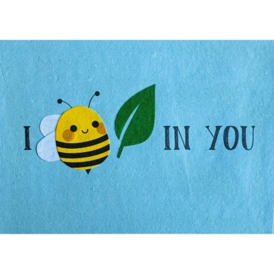 Card Fair Trade Encouragement I Bee leaf  in You