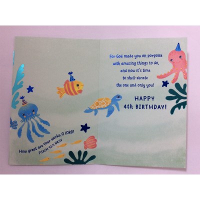 Card Birthday Child 4th Boy