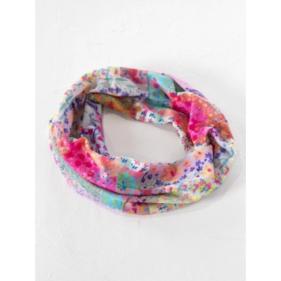 Boho Bandeau Half Pink Water Clear Patchwork