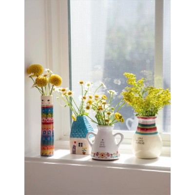 Cottage Bud Vase Dark Turq Cottage