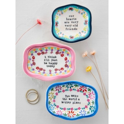 Artisan Trinket Dish Just Be Happy