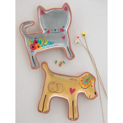 Terracotta Trinket Dish Cat