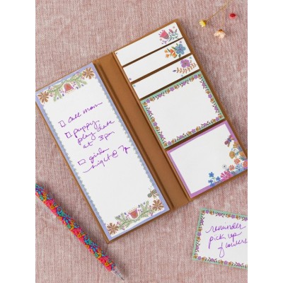 Sticky Note Book Mustard Folk Flower