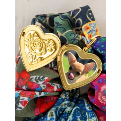 Locket Scrunchie Bright Patchwork