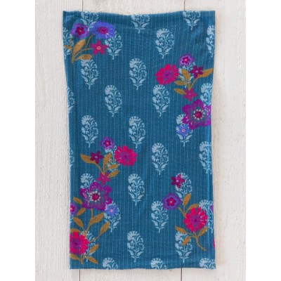 Boho Bandeau Blue Black Stamp Garden