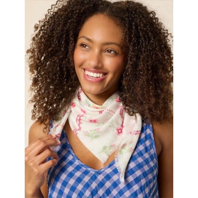 Boho Bandana Scarf Harlem Cross Ivory