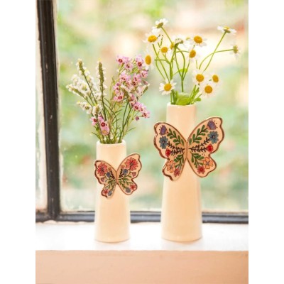 Bud Vase LG Butterfly