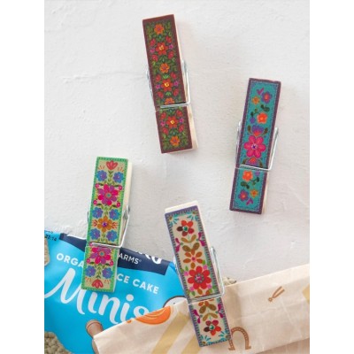 Happy Clips Multi Folk Flower