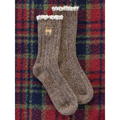 Little Things Emb Sock Cat